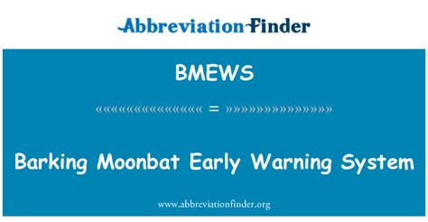 Barking Moonbat Early Warning System.